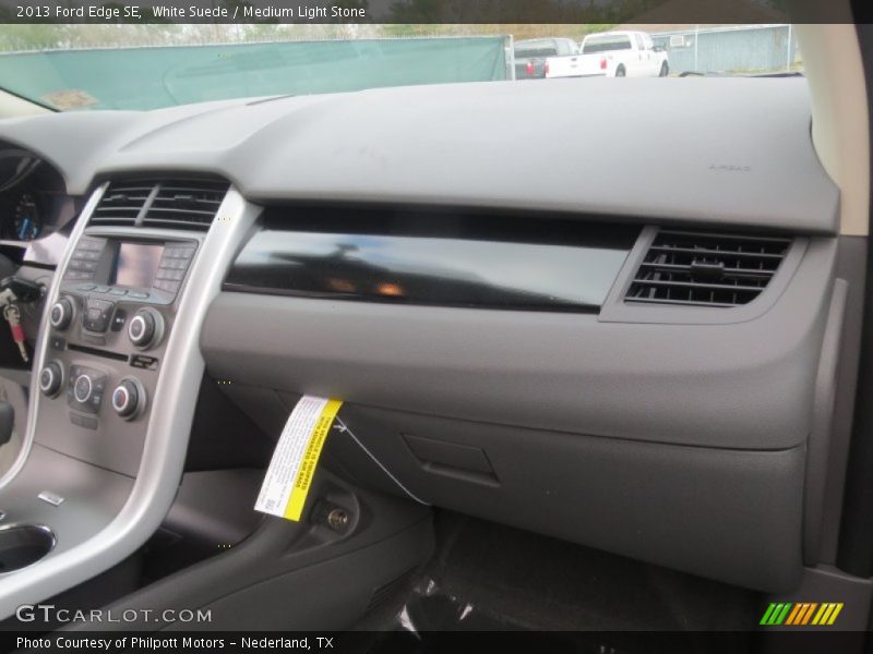 White Suede / Medium Light Stone 2013 Ford Edge SE