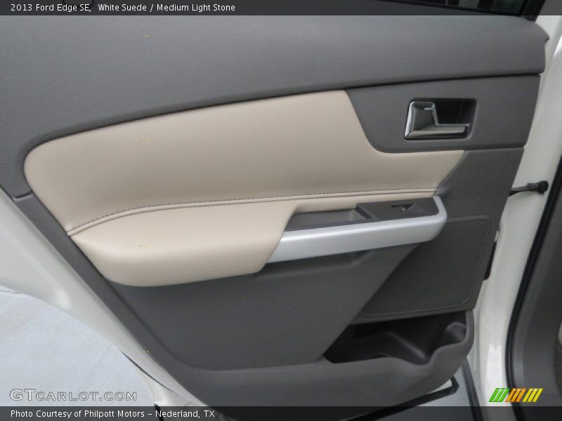 White Suede / Medium Light Stone 2013 Ford Edge SE