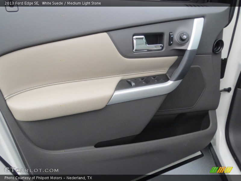 White Suede / Medium Light Stone 2013 Ford Edge SE