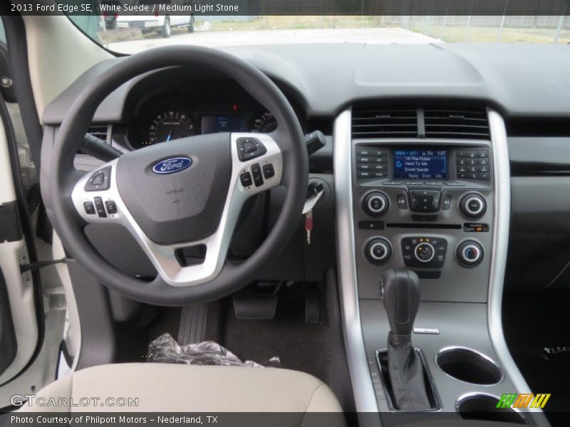 White Suede / Medium Light Stone 2013 Ford Edge SE