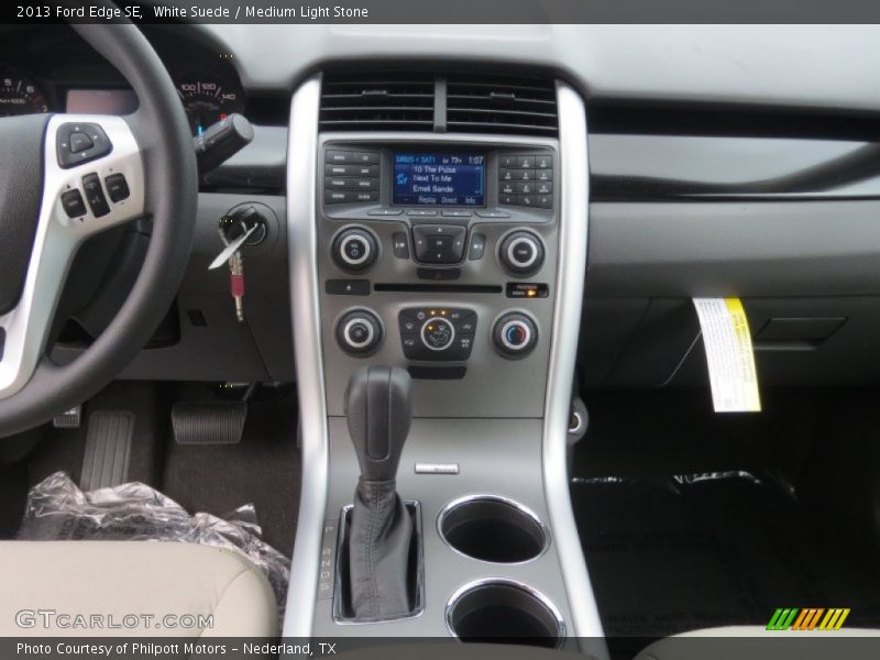 White Suede / Medium Light Stone 2013 Ford Edge SE