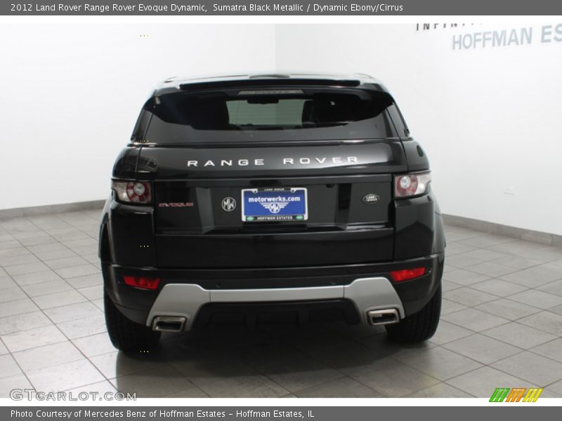 Sumatra Black Metallic / Dynamic Ebony/Cirrus 2012 Land Rover Range Rover Evoque Dynamic