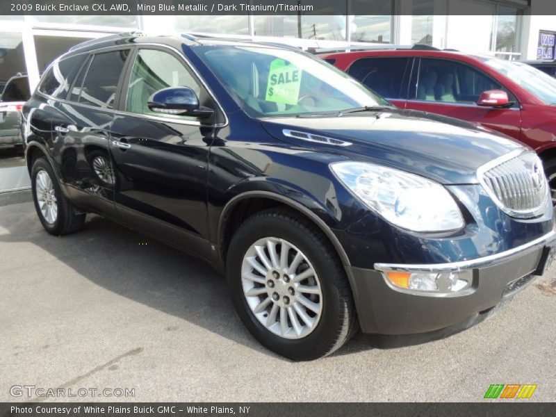 Ming Blue Metallic / Dark Titanium/Titanium 2009 Buick Enclave CXL AWD