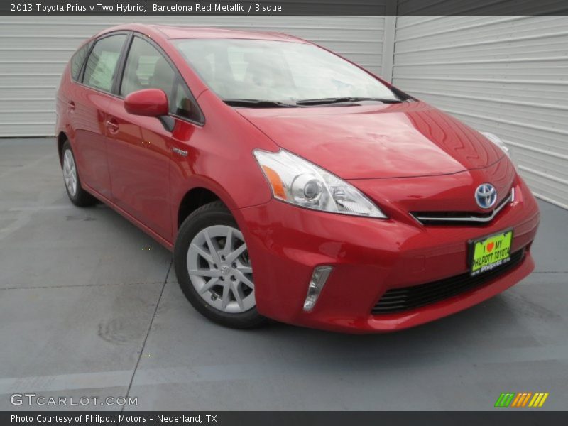 Barcelona Red Metallic / Bisque 2013 Toyota Prius v Two Hybrid