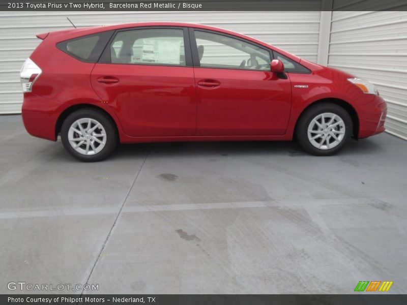 Barcelona Red Metallic / Bisque 2013 Toyota Prius v Two Hybrid
