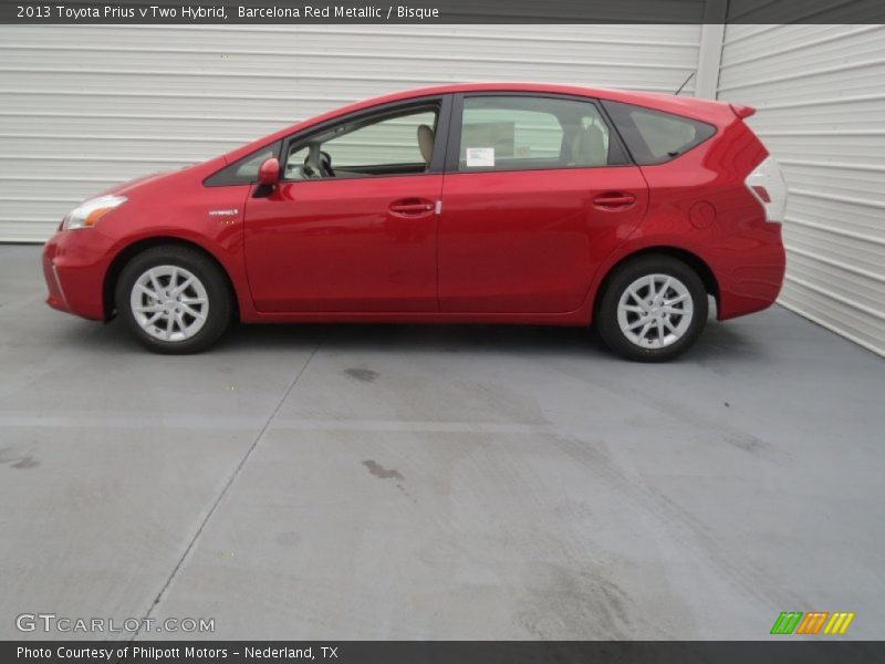 Barcelona Red Metallic / Bisque 2013 Toyota Prius v Two Hybrid