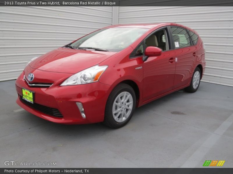 Barcelona Red Metallic / Bisque 2013 Toyota Prius v Two Hybrid