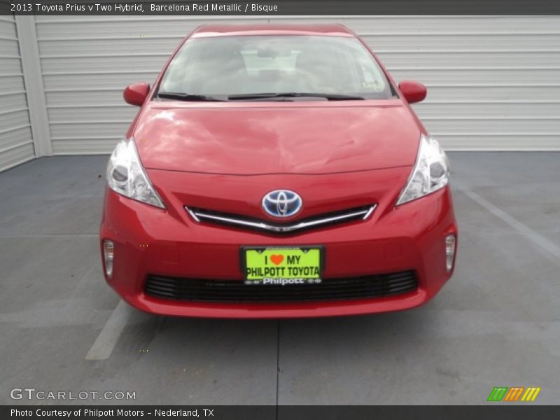 Barcelona Red Metallic / Bisque 2013 Toyota Prius v Two Hybrid