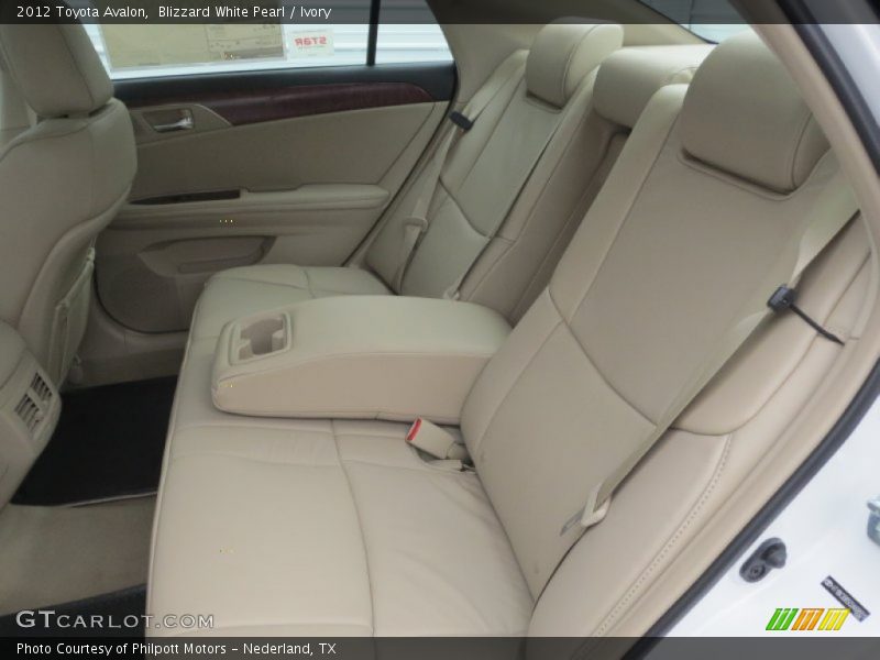 Rear Seat of 2012 Avalon 