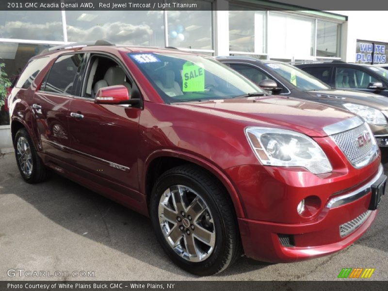 Red Jewel Tintcoat / Light Titanium 2011 GMC Acadia Denali AWD