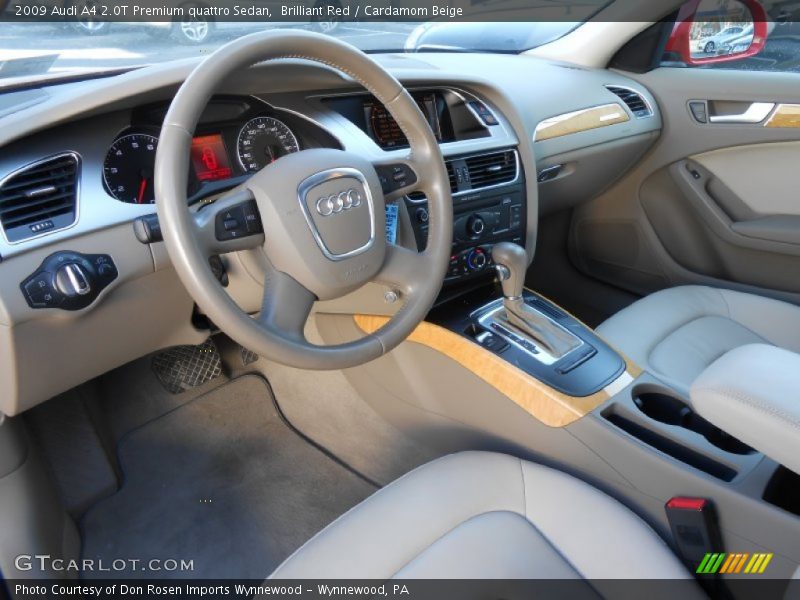 Cardamom Beige Interior - 2009 A4 2.0T Premium quattro Sedan 