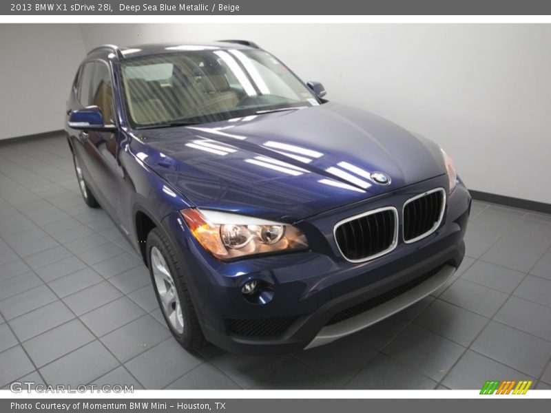Deep Sea Blue Metallic / Beige 2013 BMW X1 sDrive 28i