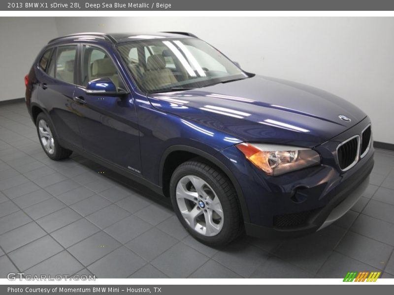 Deep Sea Blue Metallic / Beige 2013 BMW X1 sDrive 28i