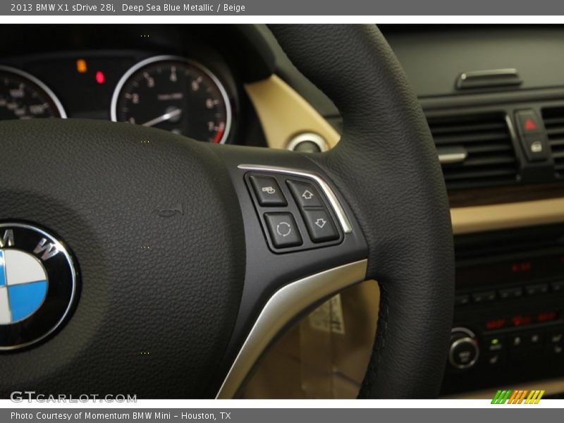 Deep Sea Blue Metallic / Beige 2013 BMW X1 sDrive 28i