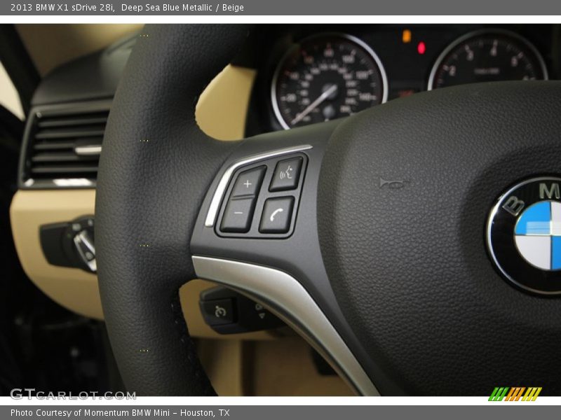 Deep Sea Blue Metallic / Beige 2013 BMW X1 sDrive 28i