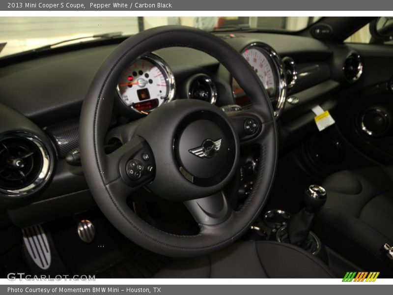 Pepper White / Carbon Black 2013 Mini Cooper S Coupe