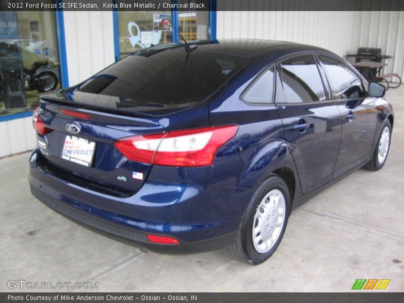 Kona Blue Metallic / Charcoal Black 2012 Ford Focus SE SFE Sedan