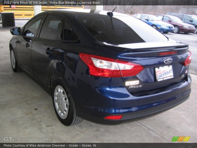 Kona Blue Metallic / Charcoal Black 2012 Ford Focus SE SFE Sedan