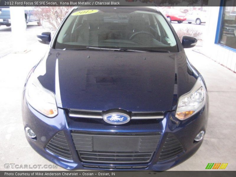 Kona Blue Metallic / Charcoal Black 2012 Ford Focus SE SFE Sedan