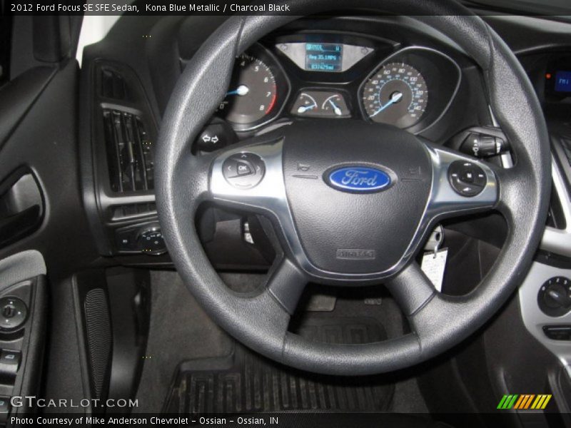 Kona Blue Metallic / Charcoal Black 2012 Ford Focus SE SFE Sedan
