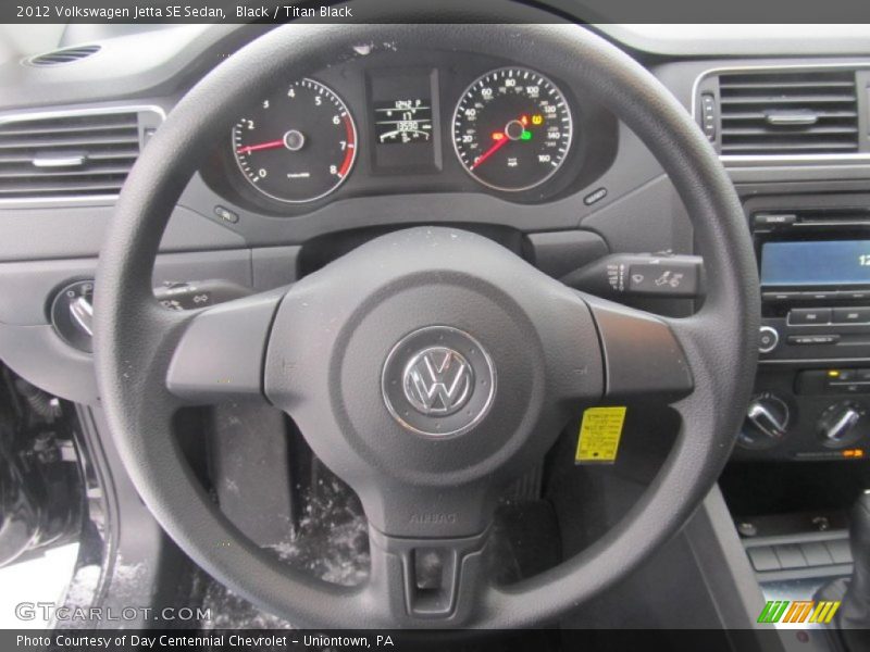 Black / Titan Black 2012 Volkswagen Jetta SE Sedan