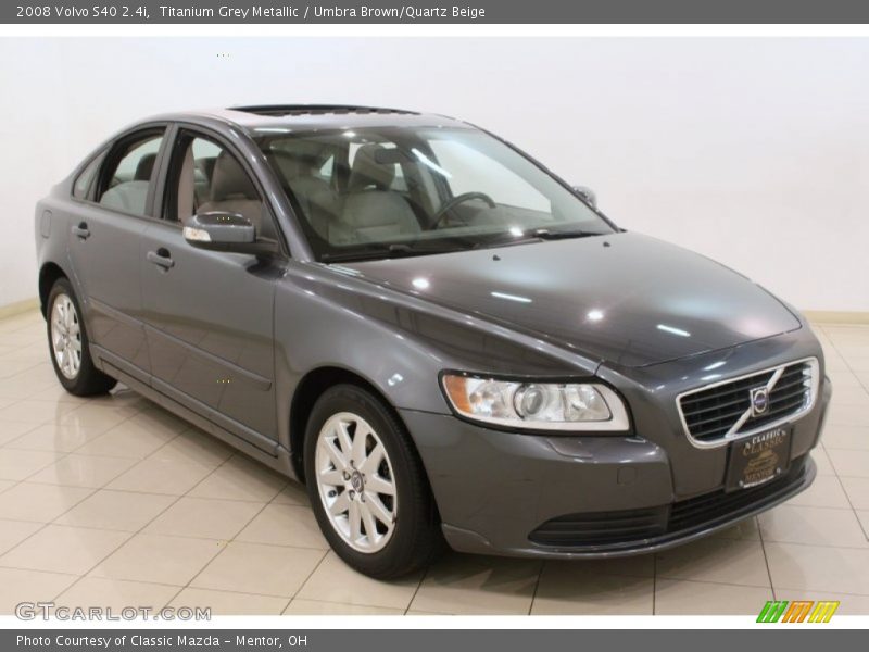 Titanium Grey Metallic / Umbra Brown/Quartz Beige 2008 Volvo S40 2.4i