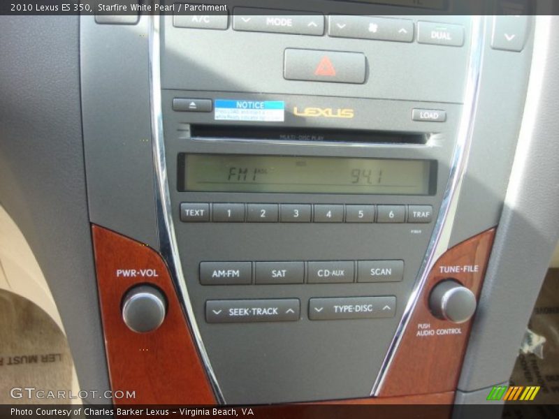 Starfire White Pearl / Parchment 2010 Lexus ES 350