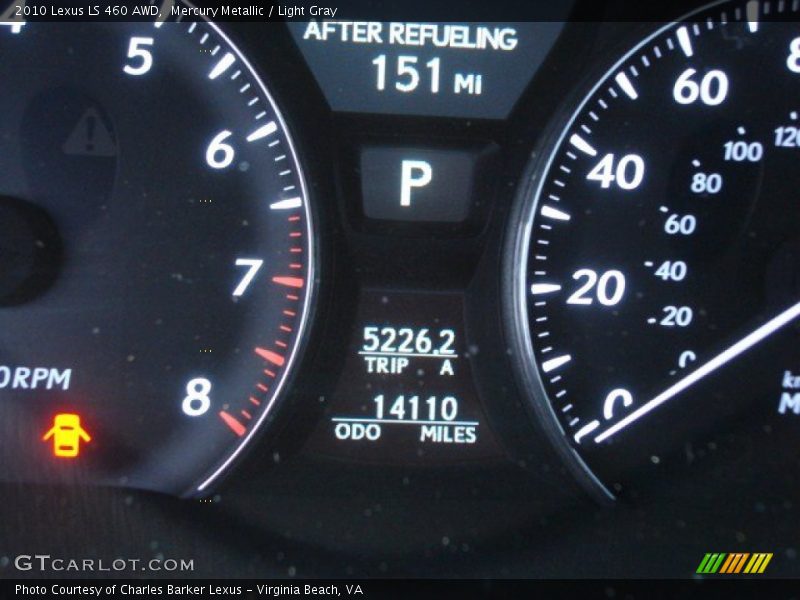Mercury Metallic / Light Gray 2010 Lexus LS 460 AWD