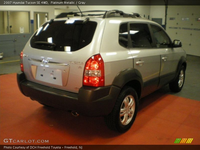Platinum Metallic / Gray 2007 Hyundai Tucson SE 4WD