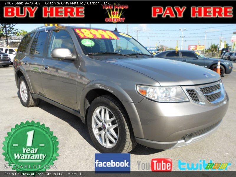 Graphite Gray Metallic / Carbon Black 2007 Saab 9-7X 4.2i