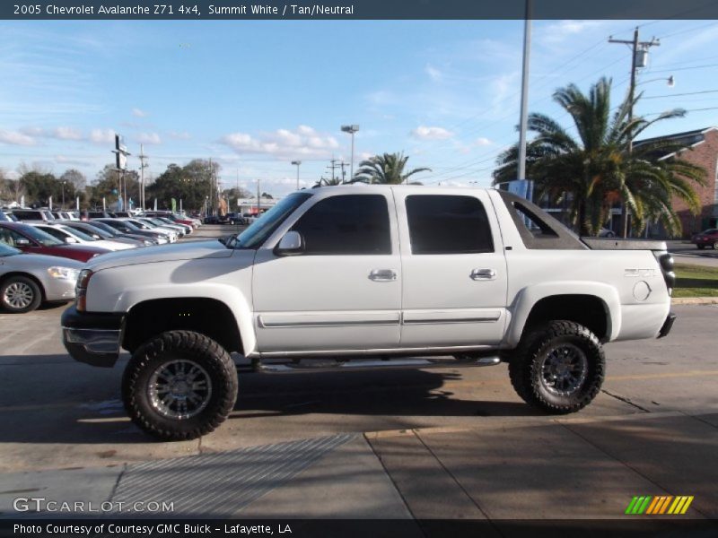 Summit White / Tan/Neutral 2005 Chevrolet Avalanche Z71 4x4