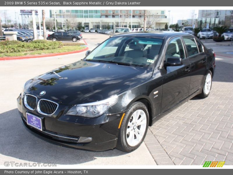 Black Sapphire Metallic / Grey Dakota Leather 2009 BMW 5 Series 535xi Sedan