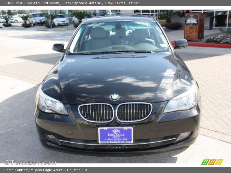 Black Sapphire Metallic / Grey Dakota Leather 2009 BMW 5 Series 535xi Sedan