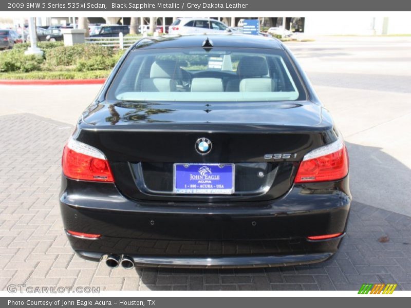 Black Sapphire Metallic / Grey Dakota Leather 2009 BMW 5 Series 535xi Sedan
