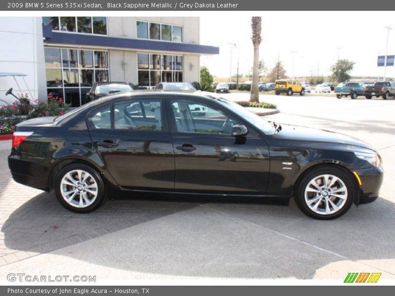 Black Sapphire Metallic / Grey Dakota Leather 2009 BMW 5 Series 535xi Sedan