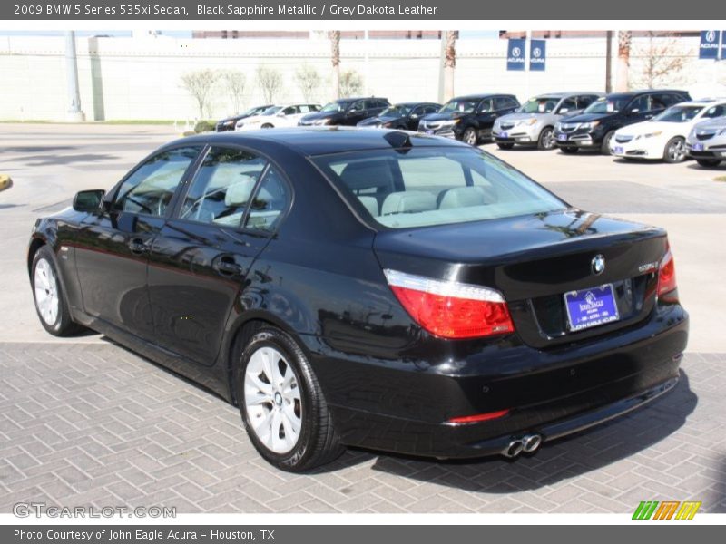 Black Sapphire Metallic / Grey Dakota Leather 2009 BMW 5 Series 535xi Sedan