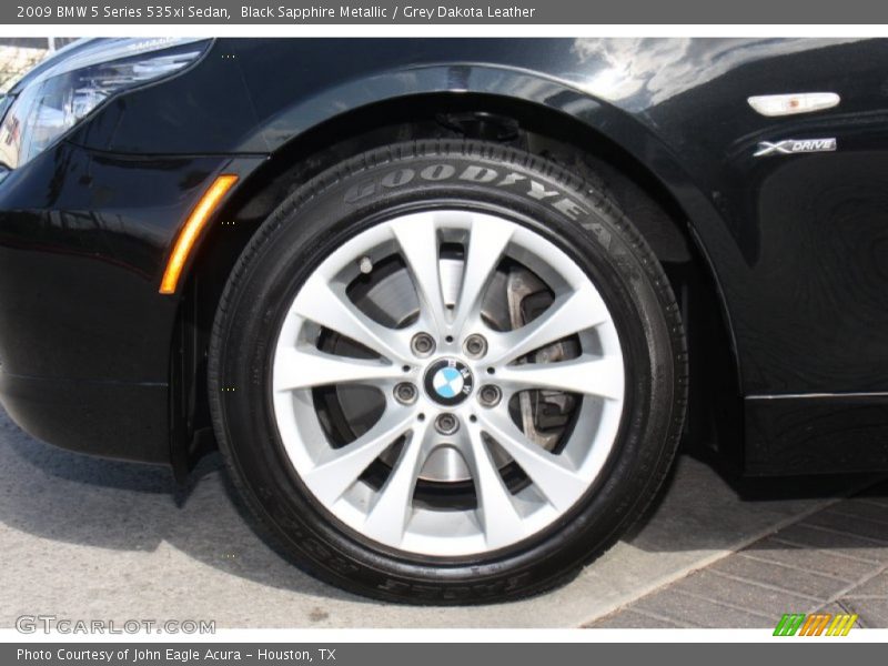 Black Sapphire Metallic / Grey Dakota Leather 2009 BMW 5 Series 535xi Sedan