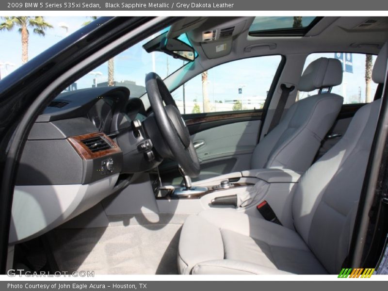 Black Sapphire Metallic / Grey Dakota Leather 2009 BMW 5 Series 535xi Sedan