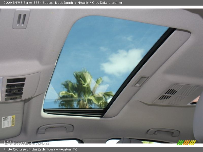 Black Sapphire Metallic / Grey Dakota Leather 2009 BMW 5 Series 535xi Sedan