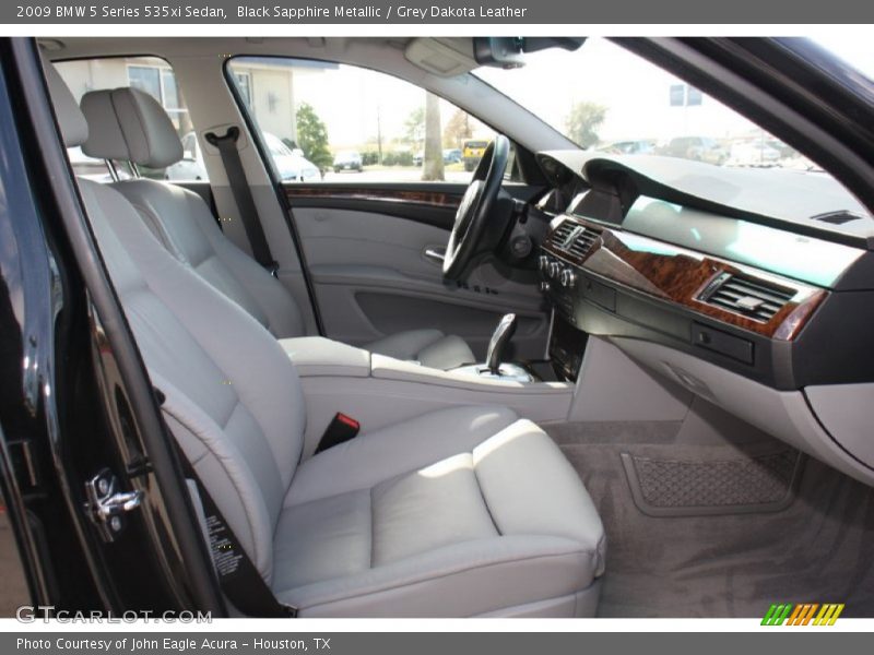 Black Sapphire Metallic / Grey Dakota Leather 2009 BMW 5 Series 535xi Sedan