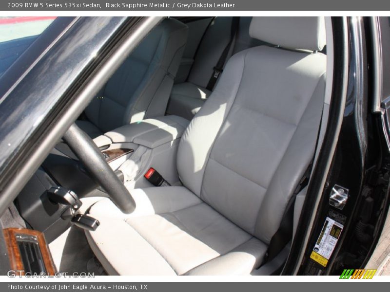 Black Sapphire Metallic / Grey Dakota Leather 2009 BMW 5 Series 535xi Sedan