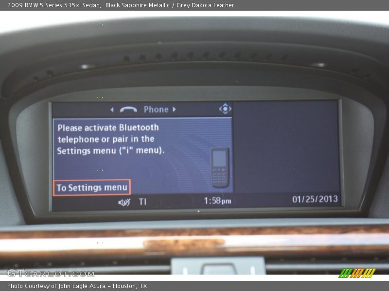 Black Sapphire Metallic / Grey Dakota Leather 2009 BMW 5 Series 535xi Sedan