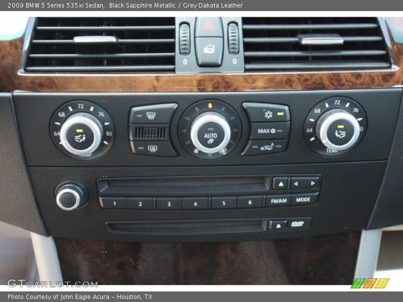 Black Sapphire Metallic / Grey Dakota Leather 2009 BMW 5 Series 535xi Sedan