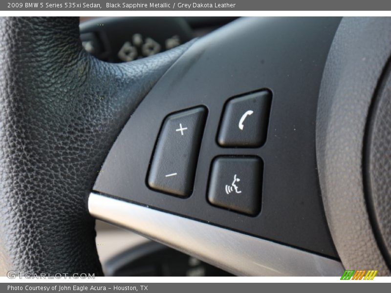 Black Sapphire Metallic / Grey Dakota Leather 2009 BMW 5 Series 535xi Sedan