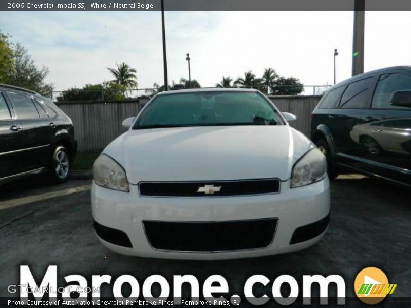 White / Neutral Beige 2006 Chevrolet Impala SS