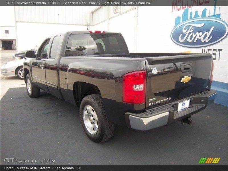 Black / Light Titanium/Dark Titanium 2012 Chevrolet Silverado 1500 LT Extended Cab