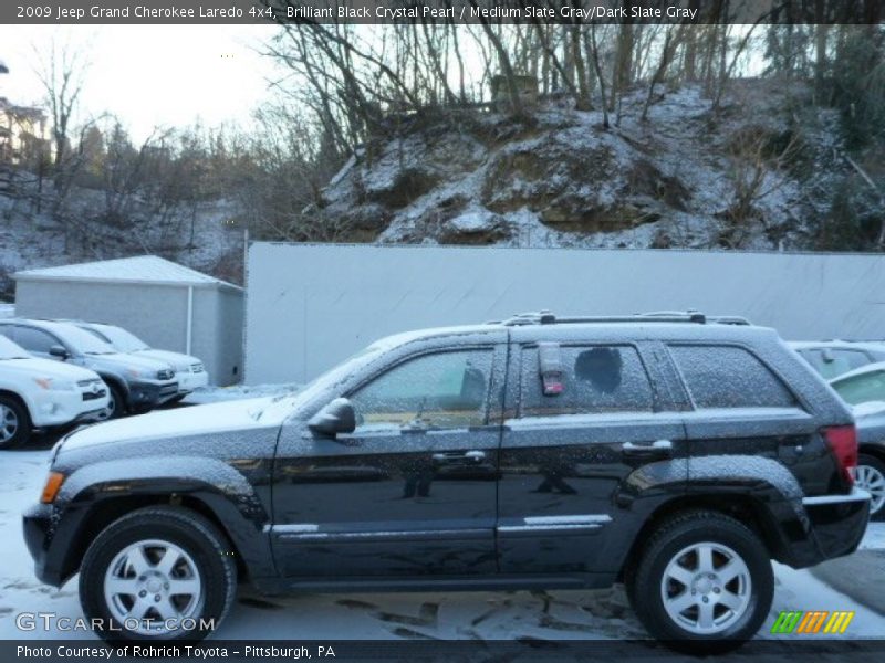 Brilliant Black Crystal Pearl / Medium Slate Gray/Dark Slate Gray 2009 Jeep Grand Cherokee Laredo 4x4