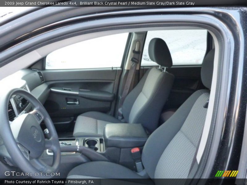 Brilliant Black Crystal Pearl / Medium Slate Gray/Dark Slate Gray 2009 Jeep Grand Cherokee Laredo 4x4