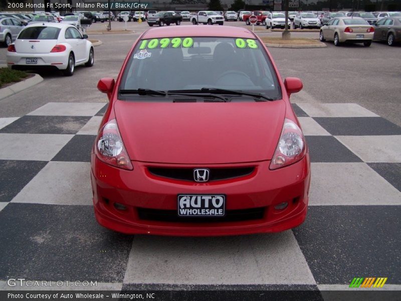 Milano Red / Black/Grey 2008 Honda Fit Sport