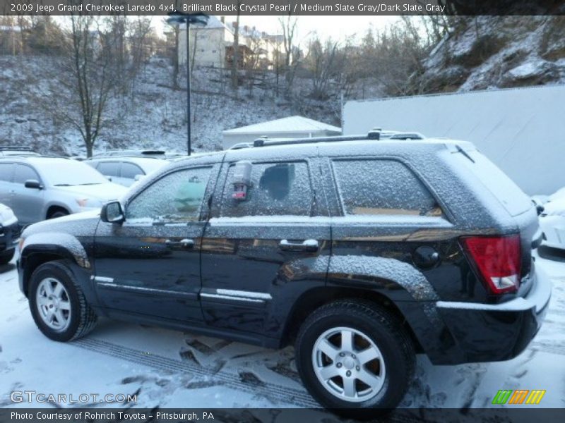 Brilliant Black Crystal Pearl / Medium Slate Gray/Dark Slate Gray 2009 Jeep Grand Cherokee Laredo 4x4